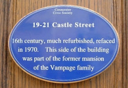 Blue Plaque in Cirencester