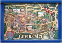 One of the many town maps to be found in Cirencester